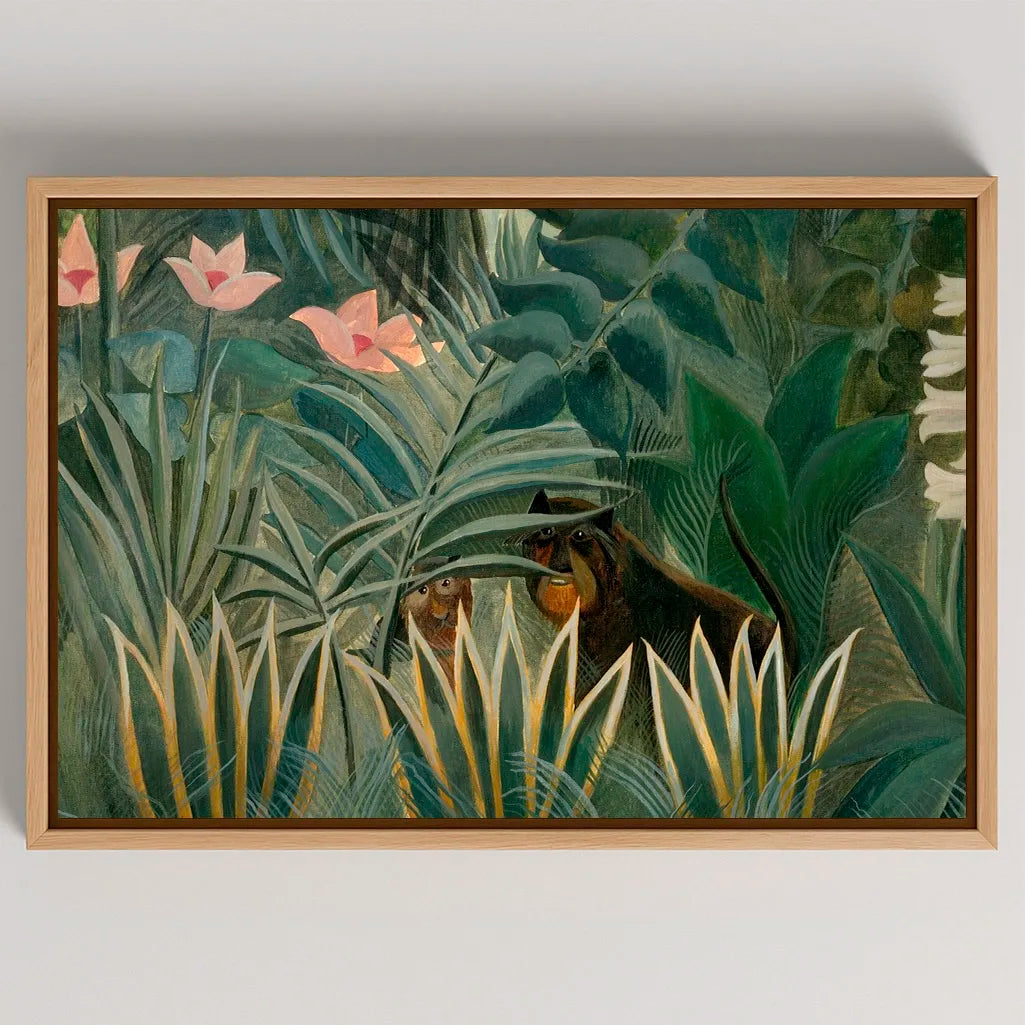 Lienzo enmarcado – Jungla ecuatorial horizontal