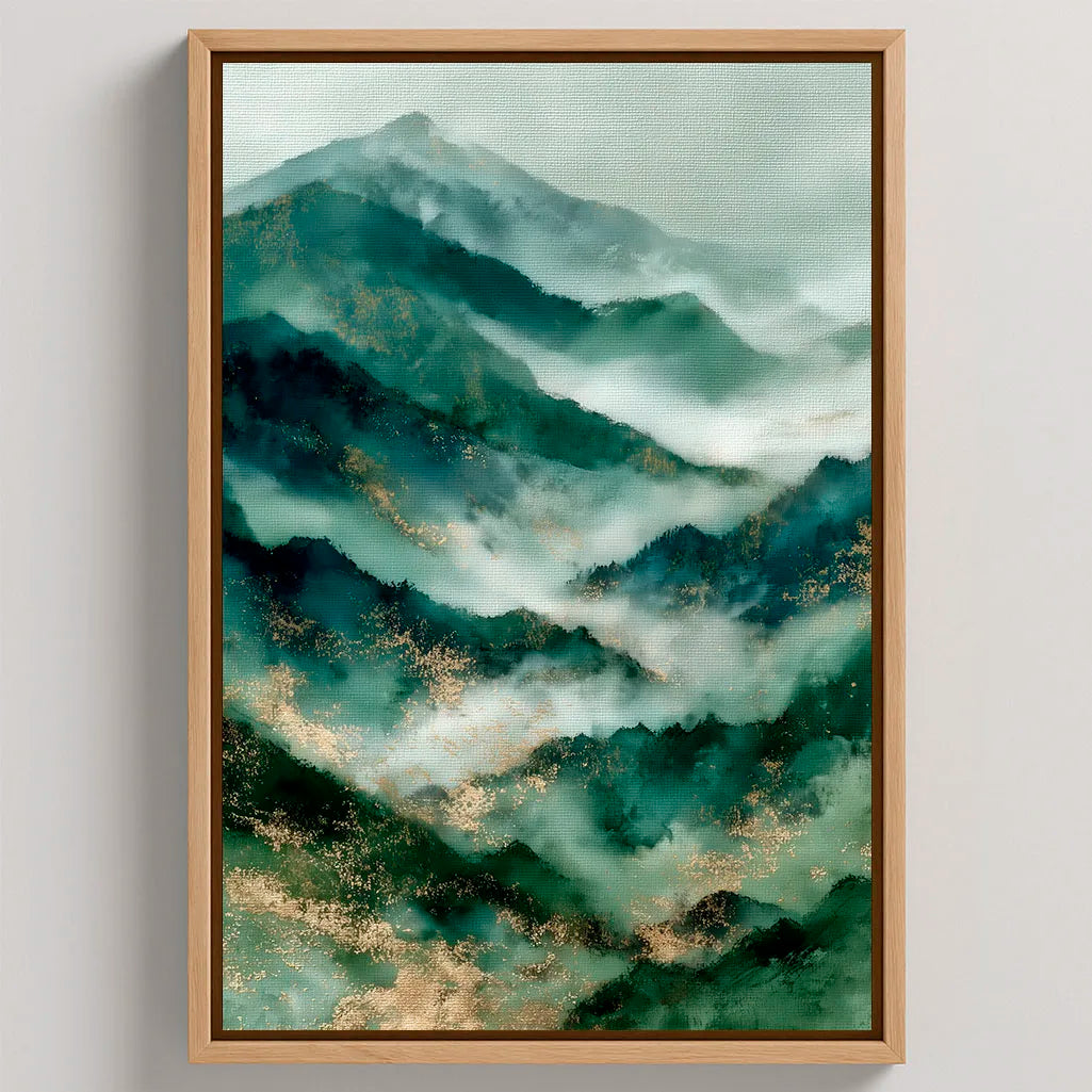 Lienzo enmarcado Horizonte brumoso