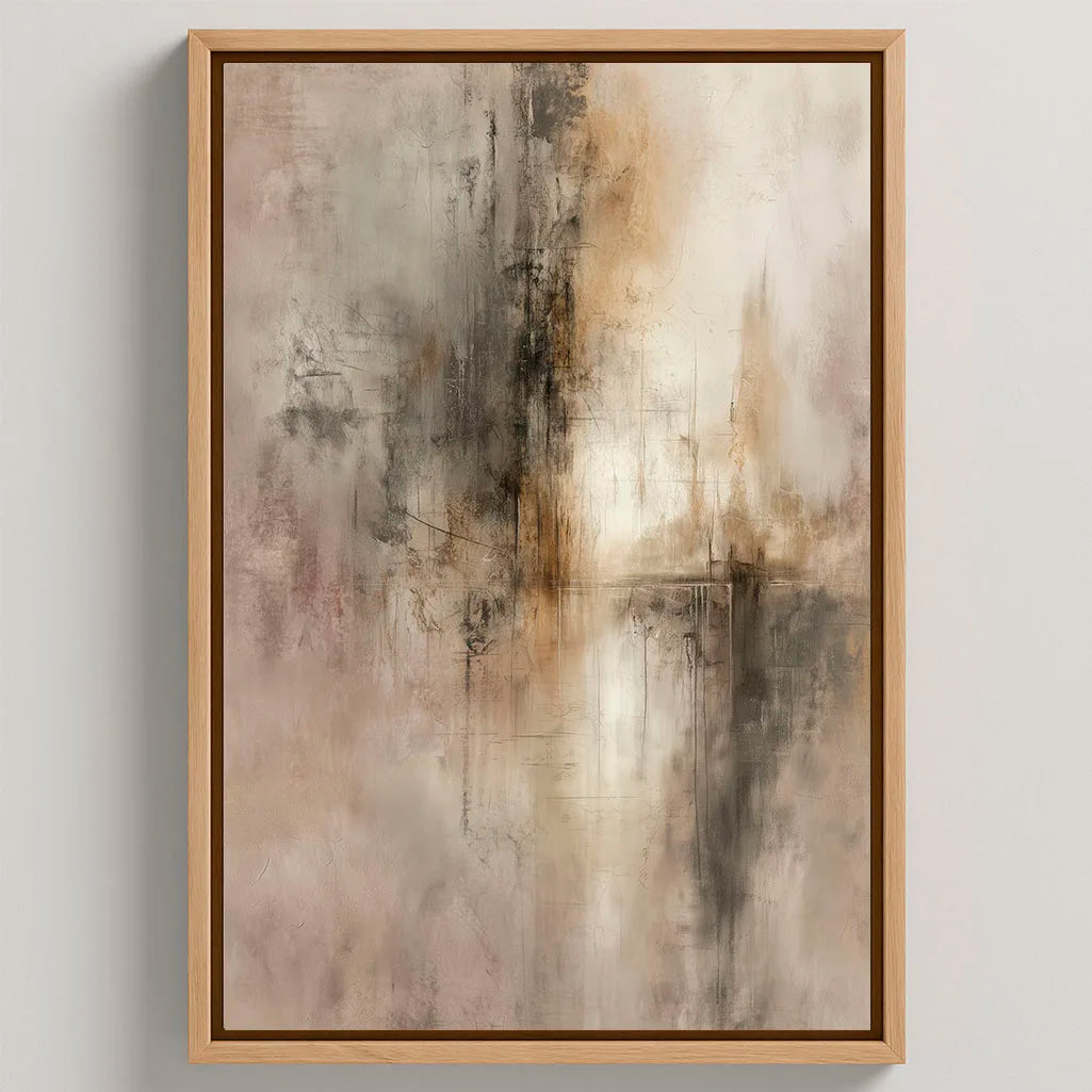 Lienzo enmarcado Beige Materia