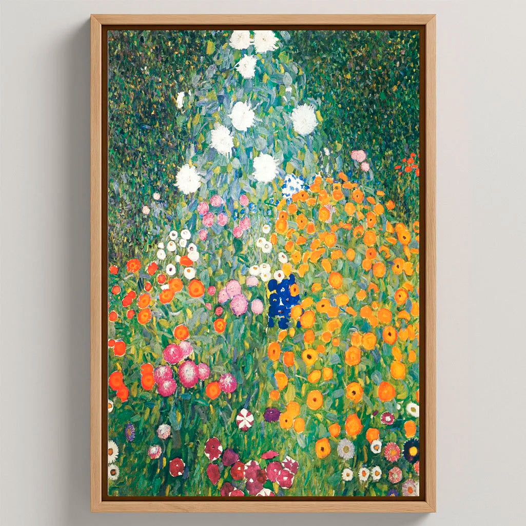 Lienzo enmarcado – Jardín florido