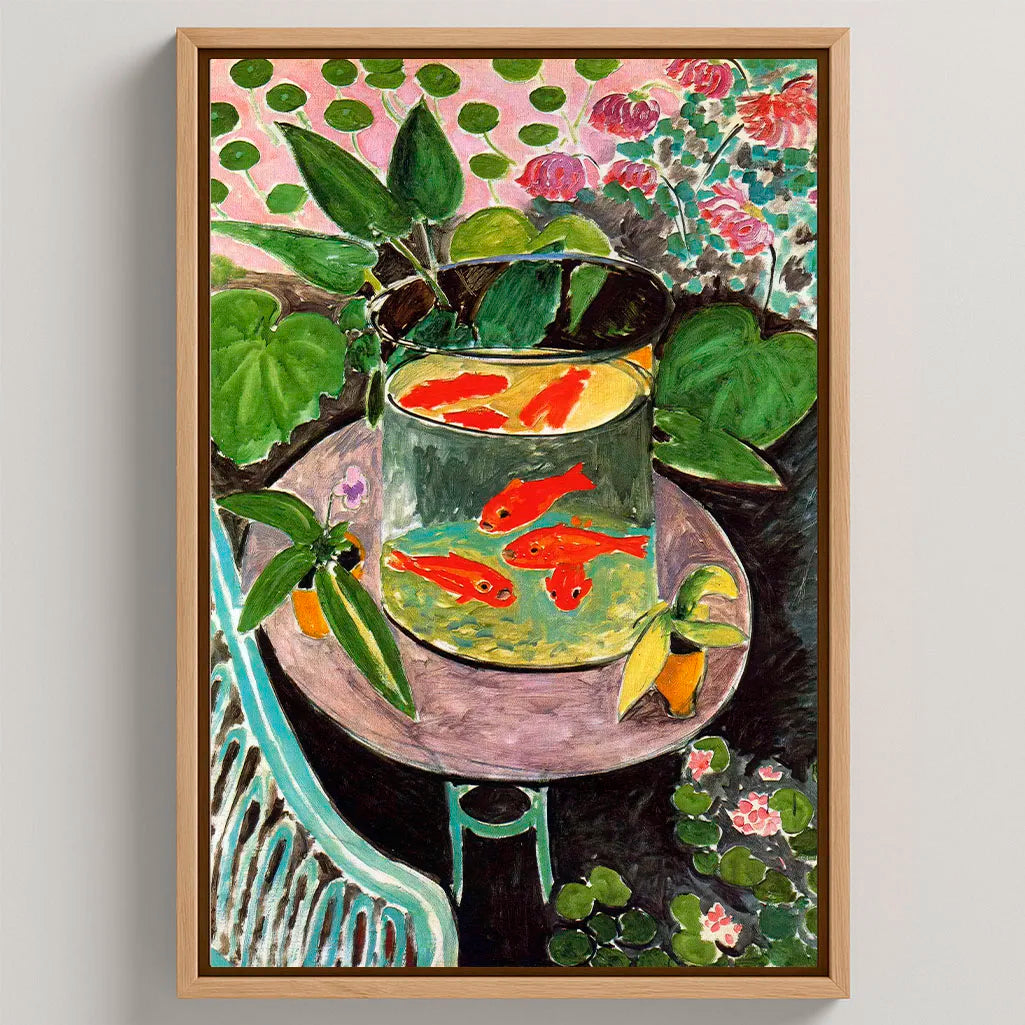 Lienzo enmarcado – Peces rojos