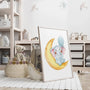 elephant on the moon poster nursery decor