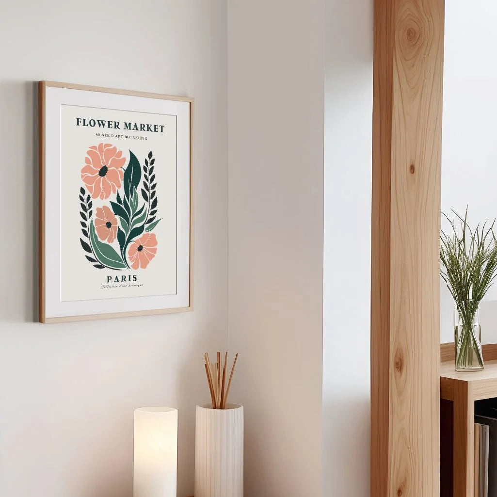flower market paris poster gallery wall elegant floral decor