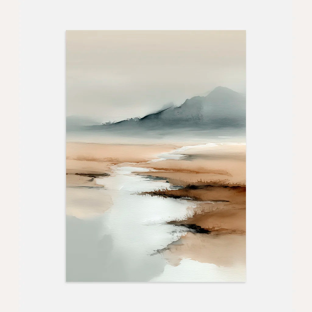 golden shore coastal poster wall art