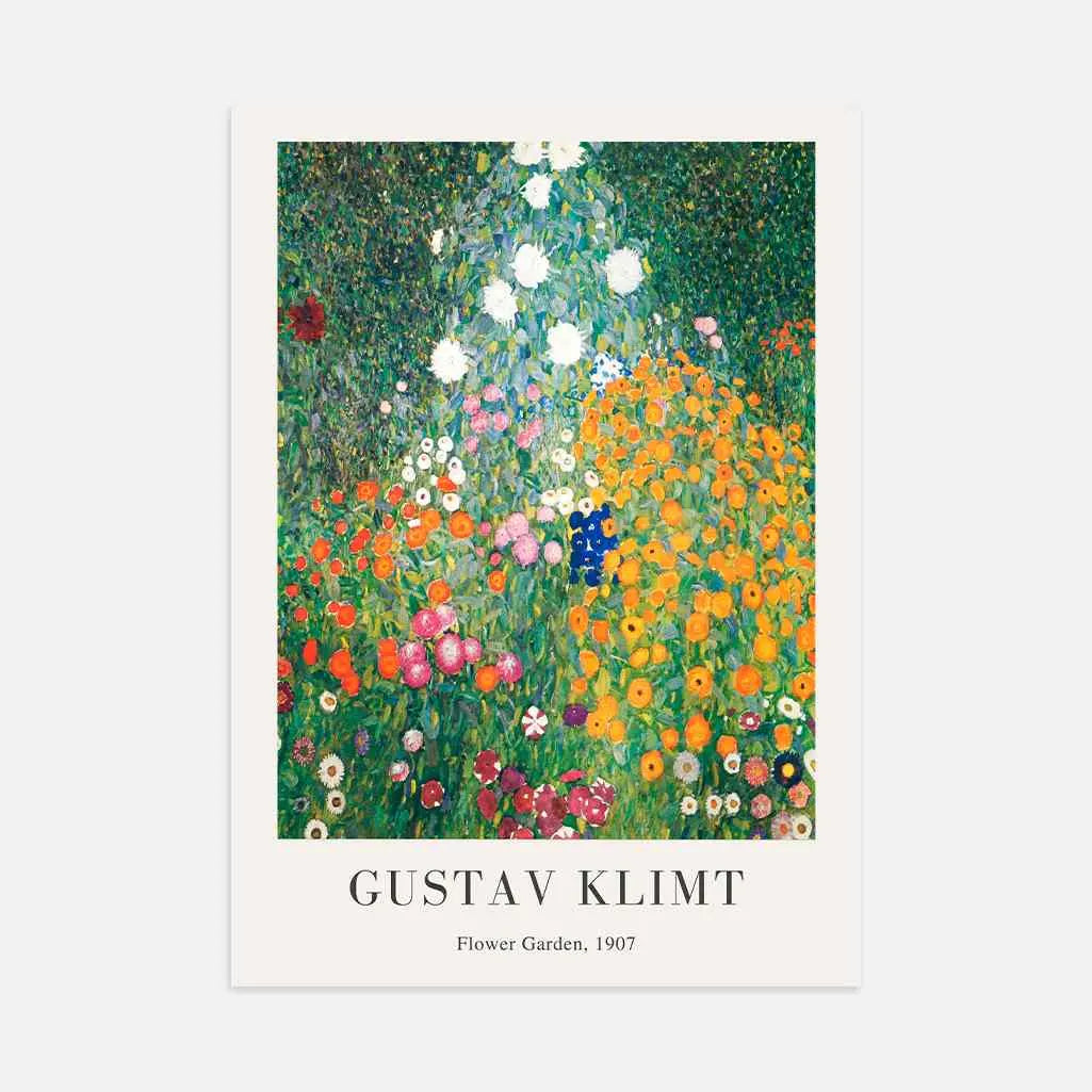 Gustav Klimt Póster – Jardín de flores