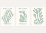henri matisse poster set of 3 sage green beige abstract figure wall art