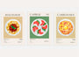 italian food recipe poster set of 3 wall art for gallery wall kitchen decor