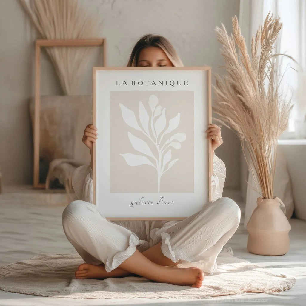 la botanique branch poster gallery wall beige print