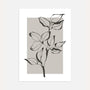 line art branch poster grey botanical wall art