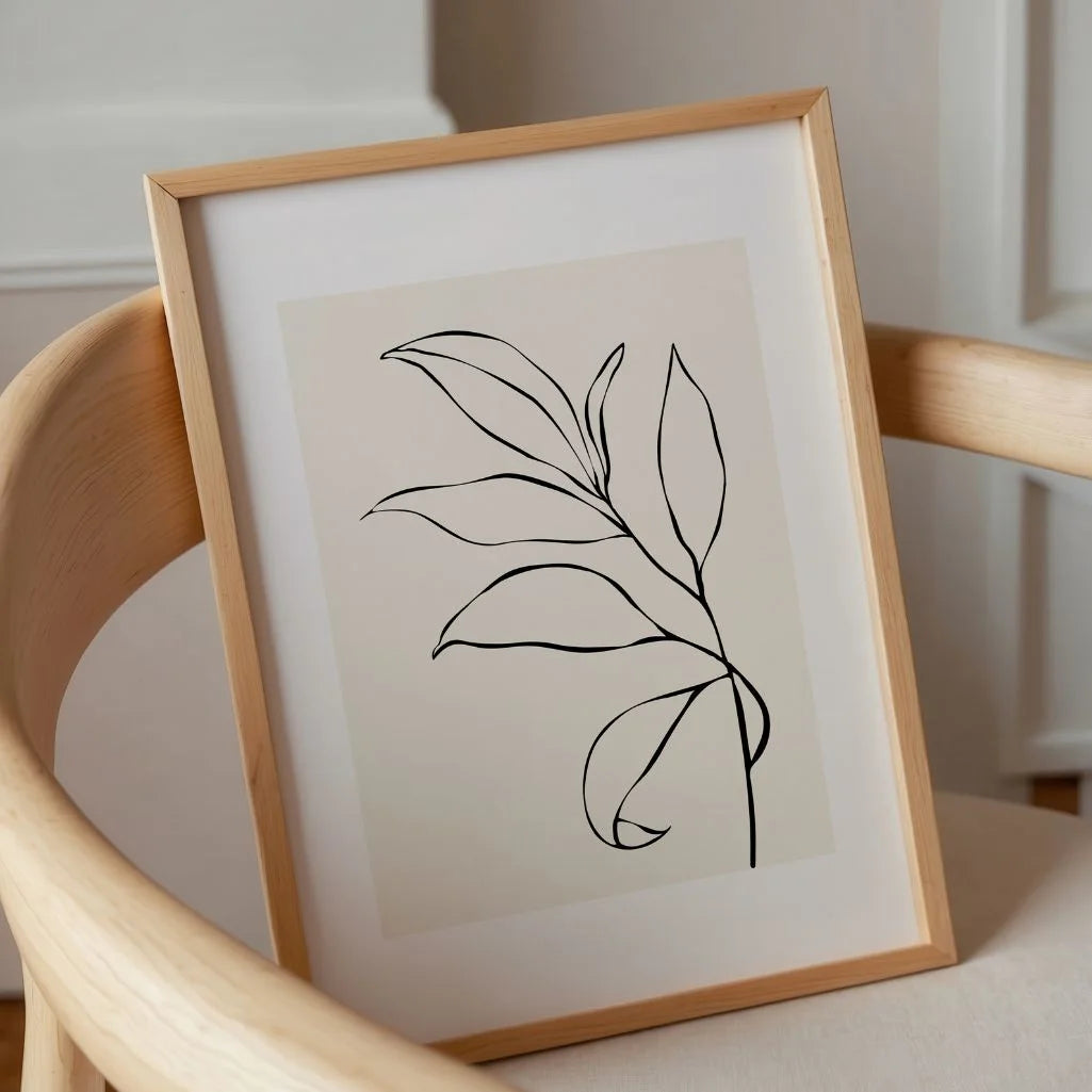 line art poster gallery wall minimalist decor