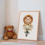 lion bicycle poster kids animal gallery wall