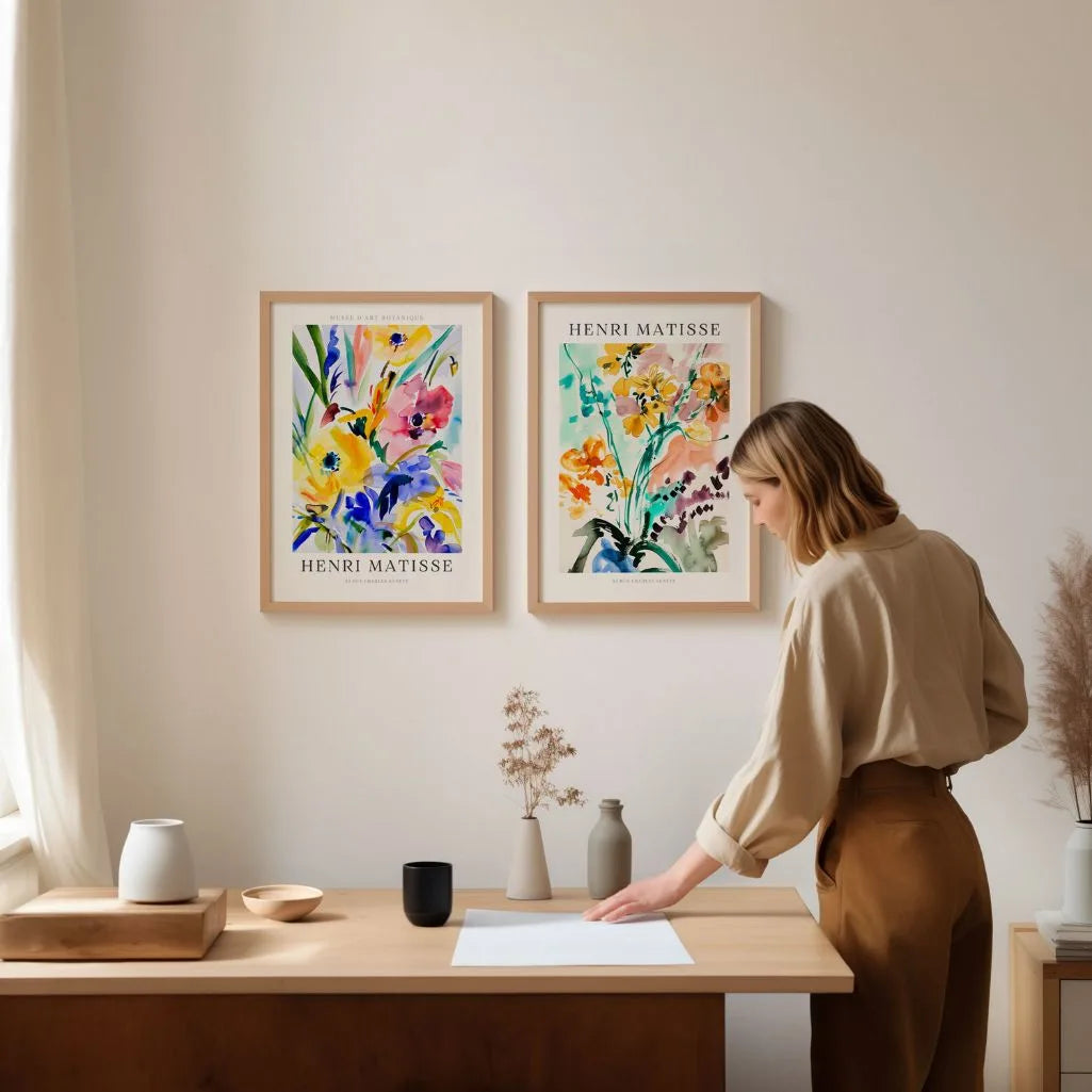 matisse floral wall art modern interior