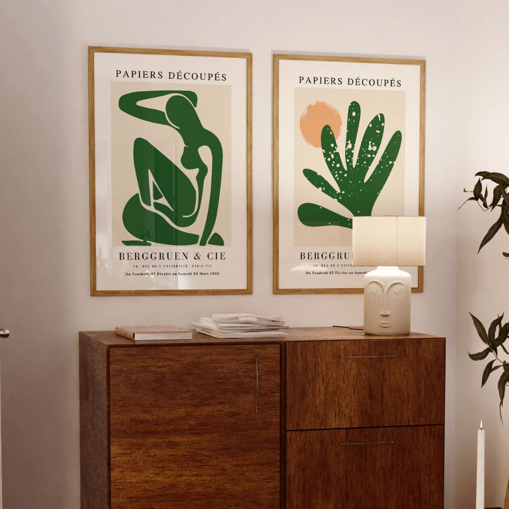 matisse green poster set bedroom soft abstract wall art