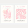 matisse pink floral compositions poster set of 2 wall art