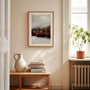 Autumn river landscape poster detail