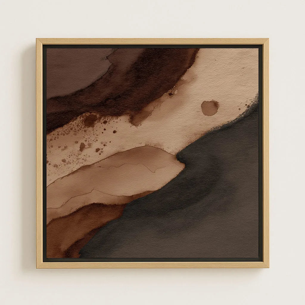 Lienzo enmarcado – Paisaje café