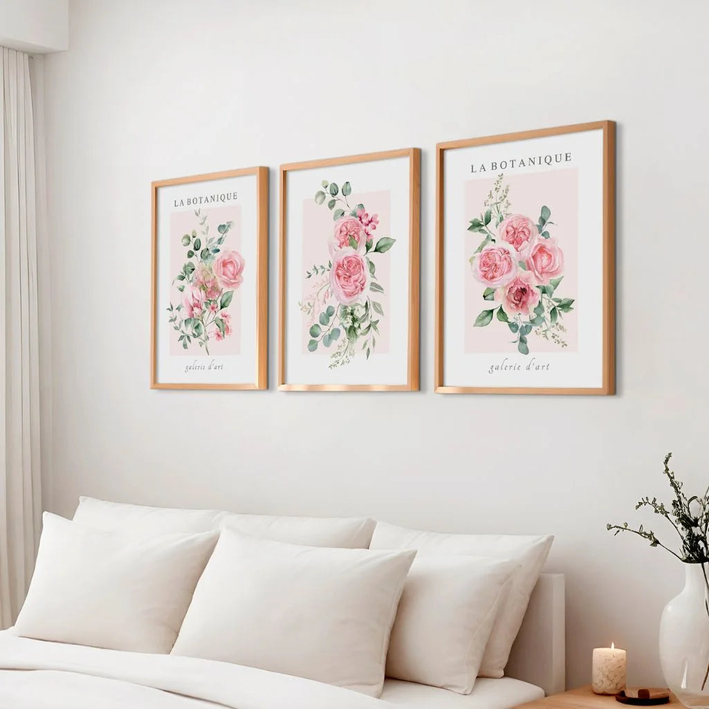 pink floral watercolor detail botanical illustration soft tones