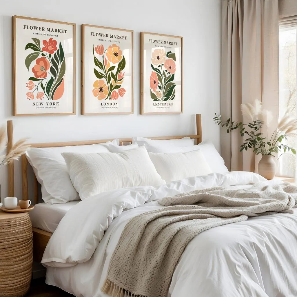 flower market poster set wall art for gallery wall decor