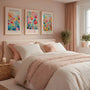 vibrant botanical poster set flowers