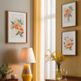 peach vintage flower poster set wall art for gallery wall decor