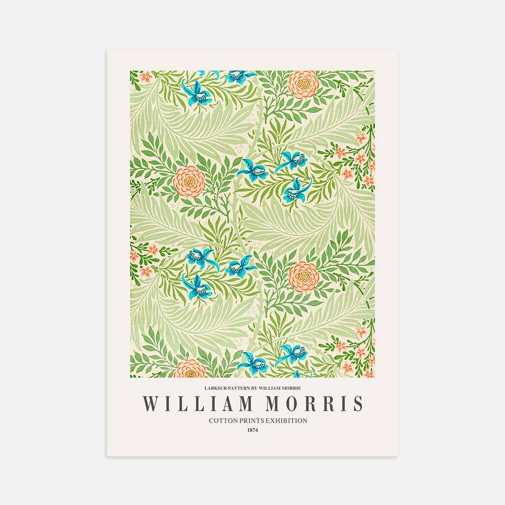 Morris Póster – Larkspur Verde