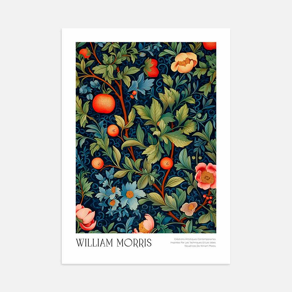 Póster – Frutas & Motivo Botánico