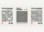 Yayoi Kusama black and white pattern poster set of 3 minimal wall art